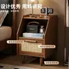 Mesita de Noche Nueva de Madera Maciza, Gabinete Lateral Estrecho Extremadamente Estrecho de 30 cm, Gabinete Estrecho para Espacios Pequeños de Dormitorio, Gabinete Pequeño para Dormitorio del Hogar