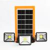 Iluminación Solar Sistema Pequeño Combo de Luces con Panel Solar, 1 a 3, con Salida USB, Luz de Emergencia, Impermeable