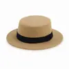 Chapéu Feminino Estilo Coreano Chapéu de Lã Outono e Inverno Preto Retrô Cavalheiro Estilo Britânico Chapéu de Aba Reta com Laço Chapéu de Feltro