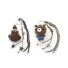 Animales de Lana Tejidos Creativos, Conejito Lindo, Hamburguesa, Tomate, Oso, Cachorro, Colgante de Bolso, Llavero de Muñeca
