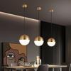 Lámpara de mesa de comedor minimalista y creativa de estilo nórdico, lámpara de bar personalizada con diseño de escalera, lámpara de araña pequeña de cristal redonda de lujo