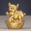 Yang Tong Ji Decoraciones para Oficina en Casa Signos del Zodíaco de Cobre Yuanbao de Cobre Signos del Zodíaco Mini Adornos de Yuanbao del Zodíaco