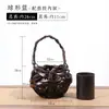 Jarrón de Flores Florales, Arreglo Floral Jianshan Chino, Cesta de Flores, Cesta Tejida de Bambú, Decoración Casera Artesanal Folclórica, Sala de Té, Estilo Zen