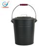 Balde de Cinzas Preto Fosco com Tampa Ferramentas Domésticas de Ferro para Lareira Acessórios para Lareira Balde de Carvão de Ferro