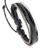 Pulseira de couro de vaca trançada simples retrô estilo coreano com corda de cânhamo multicamadas pequena e fresca para mulheres joia de estudante pequeno presente