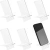 Juego de 6 piezas soporte acrílico para teléfono móvil organizador de almacenamiento para teléfono inteligente soporte portátil para teléfono
