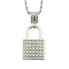 Collar con colgante de candado con personalidad de Taobao TikTok, colgante genial de pareja de diamantes, joyería