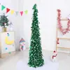 Suministros creativos para las fiestas navideñas lentejuelas brillantes lana parte superior árbol de Navidad plegable retráctil decoración simple para el hogar