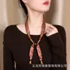 Novo Lenço de Seda Vintage Tendência com Acessórios de Fita com Contas da Moda, Pulseira de Lenço Estilo Old Money