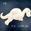 Direto da fábrica gravação a laser dinossauro de madeira infantil dinossauro pintado à mão peças de madeira dinossauro de madeira DIY feito à mão atacado
