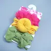 Diadema para el Cabello de Niños Europeos y Americanos Set de Colores Mixtos Donut Lazo Diadema para Bebé Tres Flores Diadema de Nylon Set de Tres Piezas