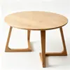 Mesa de centro redonda de madera maciza estilo nórdico, diseño minimalista, mesa redonda pequeña, mesa baja estilo tatami japonés, popular en alojamientos con encanto, perfecta para balcones y disfrutar del té