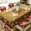 Exclusivo transfronterizo, mantel navideño de alta demanda con diseños de flor de Pascua y campanas de alta definición, perfecto para decoraciones de mesa festivas, disponible para compra al por mayor