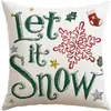 Almofada de Natal com Cena de Neve no Inverno para Sofá, Sala de Estar, Encosto, Almofada para Dormir, Almofada Decorativa para Carro com Atmosfera Natalina e Festiva