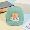Gorra de Béisbol para Bebé Oso Pequeño Pana Cómoda Unisex para Salidas de Otoño/Invierno Infantil con Pico de Pato Lindo