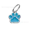 Novo Pingente DIY de Metal com Esmalte Colorido de Patinha de Cachorro Acessórios de Pingente de Liga para Suprimentos de Pet Ornamento para Pendurar