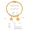 Nueva variedad de colgante de forma estrellas de bebé circón inglés digital pulsera de acero de titanio amor joyería de nicho
