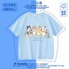 Camiseta de manga corta para niños mofusand Cat Shark, camiseta de algodón de media manga para niños y niñas, ropa interior holgada de verano
