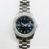 Reloj de Acero Inoxidable de Comercio Exterior con Esfera Blanca y Negra, Correa Sencilla de Acero Inoxidable, Elegante Reloj para Hombre