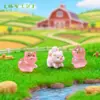 Micro-Paisagem Porquinho Fofo Luminoso Cheio Fofo Boneca Decoração DIY Acessórios Mini Enfeites de Mesa