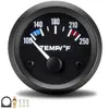 Medidor de Temperatura de Agua para Coche Negro de 2 Pulgadas 52 mm 12V Instrumento de Coche Modificado Fahrenheit 100-250 con Sensor
