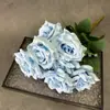 Flores Artificiales con 9 Cabezas de Rosa en Forma de Diamante, Adecuadas para Decoraciones de Hotel y Restaurante, Arreglos de Pasillo, Montajes de Boda y Decoraciones de Escenario