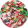 Accesorios de parches de resina navideños y de Halloween de 8-11 mm transfronterizos, materiales para pulseras y joyas creativas de bricolaje para niños, venta al por mayor
