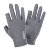 Adequado para homens e mulheres, seda gelada meio dedo esportes de ciclismo fitness condução masculina luvas de alta elasticidade confortáveis proteção solar