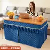Mesa de Fuego Rectangular Plegable para Uso Doméstico, Mesa Calefactora Simple de Bambú para Invierno, Mesa Calefactora para Sala de Estar 1.2m