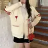 Casaco Suéter de Estilo Suave e Preguiçoso para Mulheres, Blusa Solta para Primavera e Outono 2026, Cardigã de Tricô Estilo Japonês