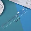 Colher descartável embalagem para viagem plástico grau alimentício espessado garfo colher para salada de frutas sobremesa embalagem individual americano