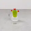 Mini Planta de Flor en Maceta Linda Cactus Simulación Planta Verde Suculenta Micro Paisaje Adorno Casa de Muñecas Modelo Juguete Pequeño