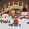 Amazon Luzes Metálicas de Natal Placa Boneco de Neve Papai Noel Rena Decoração de Natal Estaca de Jardim Logotipo de Pátio