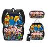 Mochila Escolar Roblox para Estudiante Transfronterizo Mochila para Estudiante de Primaria Mochila de Moda Juego de Tres Piezas Venta al por Mayor