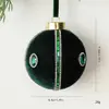 Nuevo Colgante de Bola de Navidad de 8 cm Tela Hecho a Mano Incrustaciones de Pedrería Bola de Decoración Navideña Bola Decorativa Festiva Bola Colgante