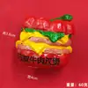 Ancoragem Douyin Série Brincadeira de Comida Quente Lanches de Simulação Resina Gourmet Receita Adesivos de Geladeira