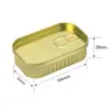 Caja Rectangular de Hojalata, Caja de Lata para Guardar Clips, Lata Sellada para Embutidos, Caja de Lata para Sardinas, Lata de Hoja de Lata