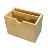 Mesa de Centro para Sala de Estar de Bambu Luxo Leve Porta-Lenços Caixa Deslizante Caixa de Armazenamento Doméstica Suporte para Controle Remoto Retrô Japonês Sólido