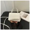 Bolso de Mano con Angulo Simple, de Moda, con Relieve para Mujer, Nuevo Tendencia Verano 2026, Color Sólido, de Hombro Único, Cruzado
