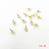 Accesorios para Joyería DIY que Conservan el Color, Pines de Colgante de Cobre, Pines de Ojo de Oveja, Accesorios para Colgantes, Pines de Cuerno de Oveja con Perla Chapados en Oro, Soportes para Perlas