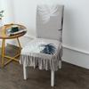 Funda de Silla Estampada Funda de Respaldo Funda Simple para Silla de Mesa de Comedor Funda para Taburete Cojín de Tela para Silla de Comedor Doméstica TYmy