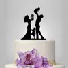 Inserto creativo de acrílico para pastel de bodas, brindis de la novia, inserto para pastel Mr & Mrs, inserto para pastel de perro