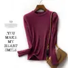 Camiseta Interior de Punto Fina y Elegante con Cuello Redondo para Mujer Otoño e Invierno 2023 Nuevo Estilo Tejido de Punto con Manga Larga Negro