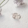 Estilo Elegante Minimalista Temperamento Fresco Quatro Flores Design Chinês Brincos de Borla Floral Agulha de Prata S925 Anel para Mulheres
