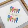 Daiyueda Unhas Vestíveis Puras Feitas à Mão Outono e Inverno Novo B287 Totalmente Pintadas à Mão Esculpidas Elegantes Patch de Arte de Unha Estilo Exportação