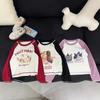 Camiseta Manga Longa Feminina, Estilo Curto, Slim Fit, Camiseta Básica Raglan com Desenho Infantil, Top de Algodão, Novo Estilo Outono 2026