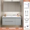 Nuevo Estilo Panel de Puerta de Roble Mesa de Lavado Combinación Lavabo Lavabo para Baño Crema Gabinete de Baño Integrado Lavabo