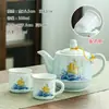 Bule Grande de Cerâmica com Filtro, Conjunto de Chá Simples Moderno para Uso Doméstico com Bule Único e Conjunto de Xícaras