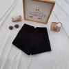 Pantalones Cortos de Lana de Cintura Alta para Primavera y Otoño Estilo Nuevo para Mujer Adelgazantes Ropa Exterior Petite Versátil de Línea A Casual de Pierna Ancha Bootcut Tendencia de Instagram