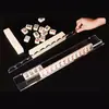 Nuevo juego de 4 piezas de Amazon: regla para fichas de mahjong con diseño de caparazón, organizador de fichas de mahjong de acrílico de 5 mm, empujador de fichas y soporte para fichas.